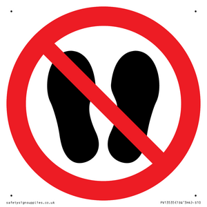 Do not step or stand here symbol only